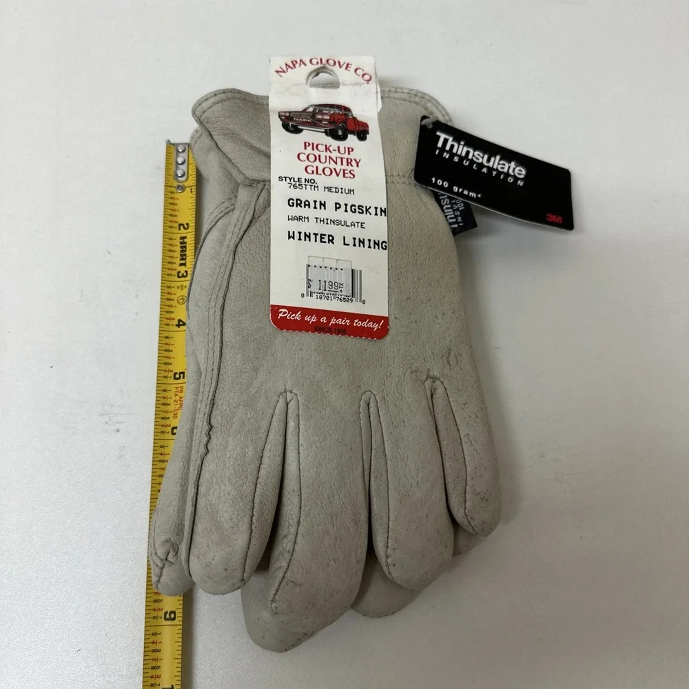 Vtg Napa Glove Company Pick up Country Pigskin Thinsulate Gloves Size M NEW